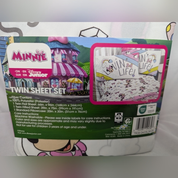 NWT Disney Junior Minnie Mouse Twin Sheet Set - Picture 4 of 4